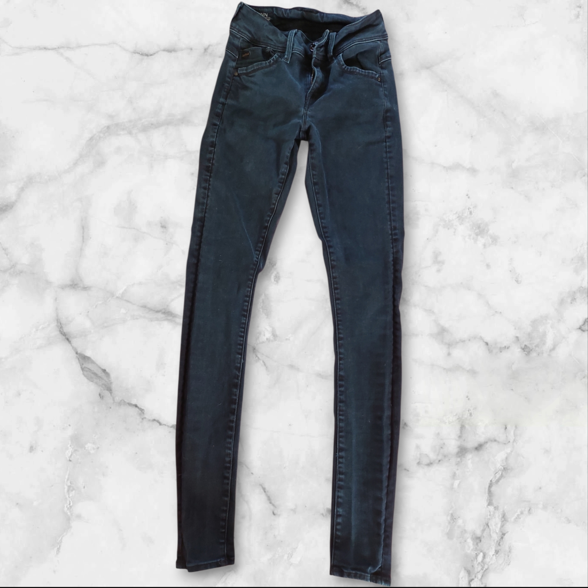 G-Star Raw Lynn D Mid Super Skinny Navy Jeans Size 24